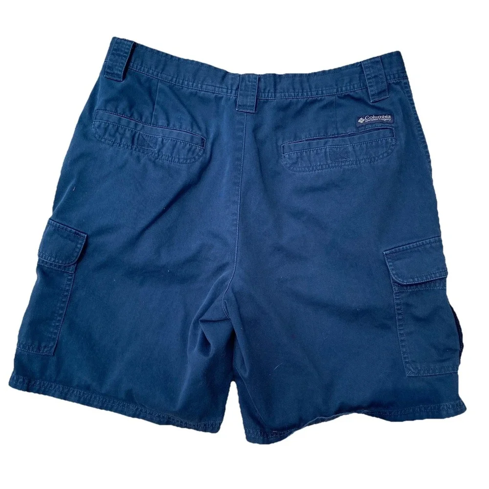 Columbia‎ Sportswear Cargo Shorts Mens 34x9 Navy Outdoors Summer